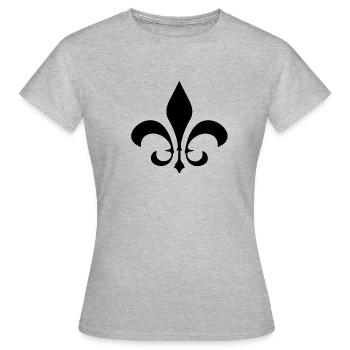 Lilie - Frauen T-Shirt - Grau meliert - Vorne - AI Model Female 172 dark (172cm)