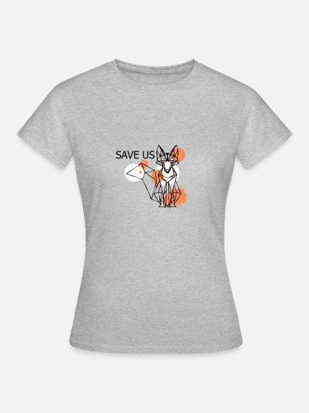 Rette uns - Frauen T-Shirt - Grau meliert