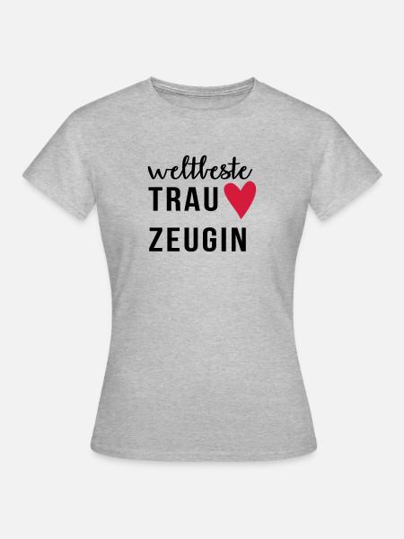 Weltbeste Trauzeugin - Frauen T-Shirt - Grau meliert