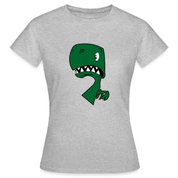 T rex 1 - T-shirt Femme - gris chiné - Devant - AI Model Female 172 dark (172cm)