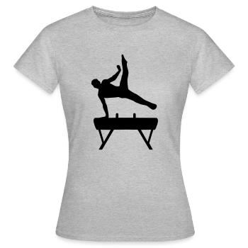 Turner, Turnen - Frauen T-Shirt - Grau meliert - Vorne - AI Model Female 172 dark (172cm)
