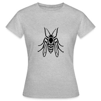 Guêpe noire. - T-shirt Femme - gris chiné - Devant - AI Model Female 172 dark (172cm)