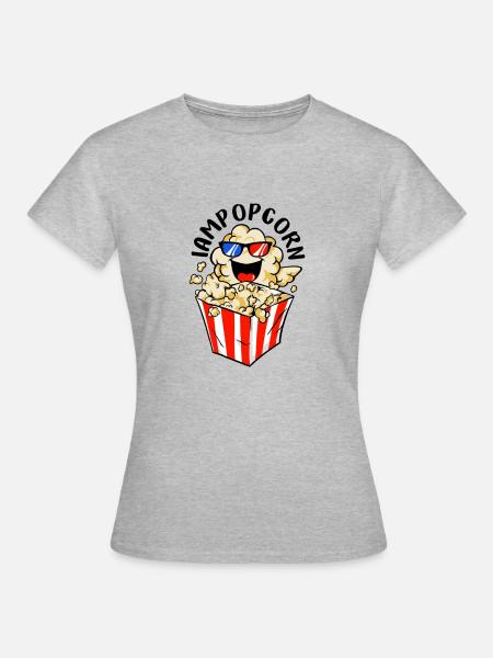 Popcorn - Frauen T-Shirt - Grau meliert