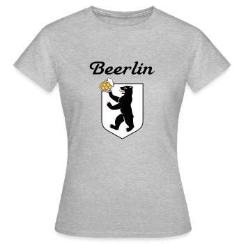Berlin bière bière bière - T-shirt Femme - gris chiné - Devant - AI Model Female 172 dark (172cm)