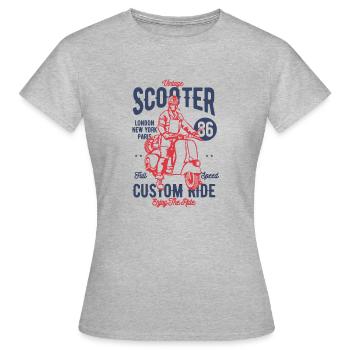 Vintage Scooter Custom Ride Full Speed - T-shirt Femme - gris chiné - Devant - AI Model Female 172 dark (172cm)