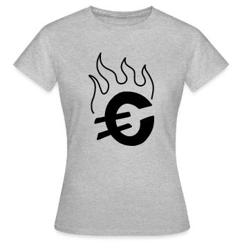 EUro - T-shirt Femme - gris chiné - Devant - AI Model Female 172 dark (172cm)