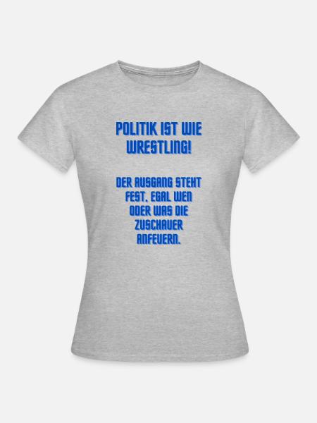 Politik - Frauen T-Shirt - Grau meliert