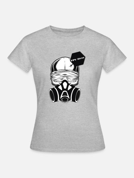 FPV-Head Logo - Frauen T-Shirt - Grau meliert