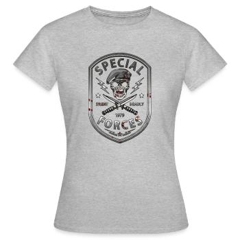 Forces spéciales - T-shirt Femme - gris chiné - Devant - AI Model Female 172 dark (172cm)