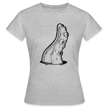 Pépère tentacule - T-shirt Femme - gris chiné - Devant - AI Model Female 172 dark (172cm)