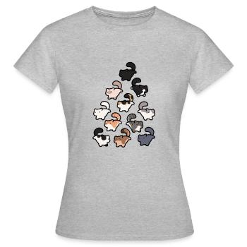 Kitty Rush - Women's T-Shirt - heather grey - Front - AI Model Female 172 dark (172cm)