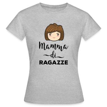 Maman de fille Mère Filles Fête des mères - T-shirt Femme - gris chiné - Devant - AI Model Female 172 dark (172cm)