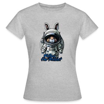 Folge dem Hasen - Frauen T-Shirt - Grau meliert - Vorne - AI Model Female 172 dark (172cm)