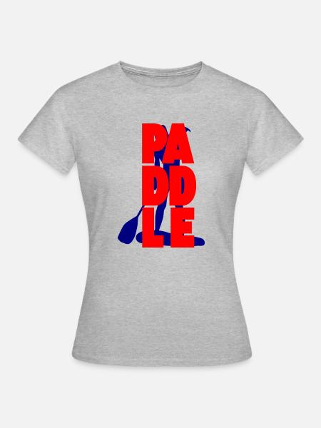 Stand Up Paddle Grafikdesign - Frauen T-Shirt - Grau meliert