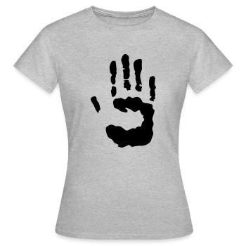 trace hand - Women's T-Shirt - heather grey - Front - AI Model Female 172 dark (172cm)