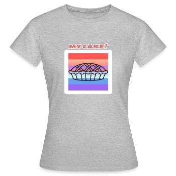 Mon gâteau gâteau - T-shirt Femme - gris chiné - Devant - AI Model Female 172 dark (172cm)