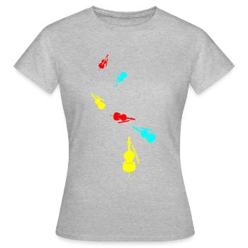Violin icon icon - Women's T-Shirt - heather grey - Front - AI Model Female 172 dark (172cm)