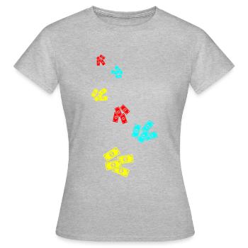 Cash Money Symbol - Frauen T-Shirt - Grau meliert - Vorne - AI Model Female 172 dark (172cm)