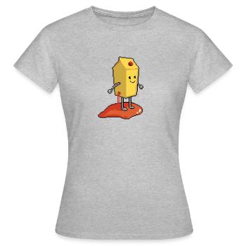 OWASP Juice Shop Bot - Frauen T-Shirt - Grau meliert - Vorne - AI Model Female 172 dark (172cm)