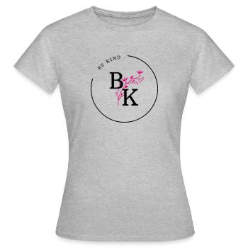 BE KIND - Frauen T-Shirt - Grau meliert - Vorne - AI Model Female 172 dark (172cm)