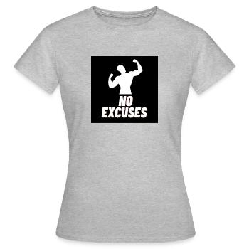 Gym Workout No Excuses Motivational Design - Frauen T-Shirt - Grau meliert - Vorne - AI Model Female 172 dark (172cm)