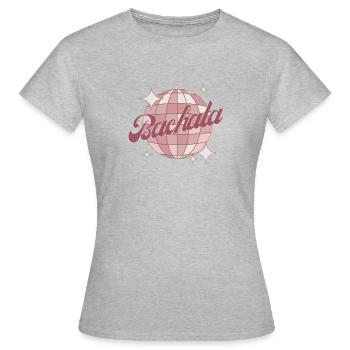 Bachata Tanz Retro Comic Diskokugel rosa - Frauen T-Shirt - Grau meliert - Vorne - AI Model Female 172 dark (172cm)