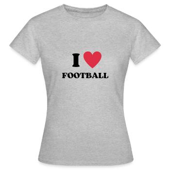J’aime le football - T-shirt Femme - gris chiné - Devant - AI Model Female 172 dark (172cm)
