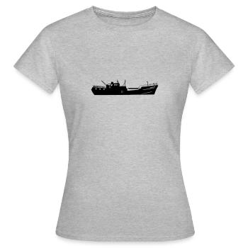 Iuventa - navire de sauvetage - T-shirt Femme - gris chiné - Devant - AI Model Female 172 dark (172cm)