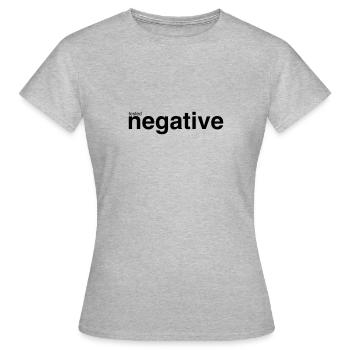 testé négatif - T-shirt Femme - gris chiné - Devant - AI Model Female 172 dark (172cm)