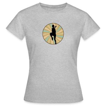 Aérobic Aérobie - T-shirt Femme - gris chiné - Devant - AI Model Female 172 dark (172cm)