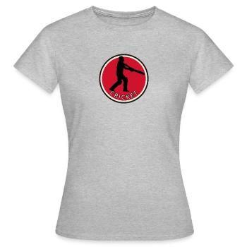 Joueur de cricket Pichet de cricket - T-shirt Femme - gris chiné - Devant - AI Model Female 172 dark (172cm)