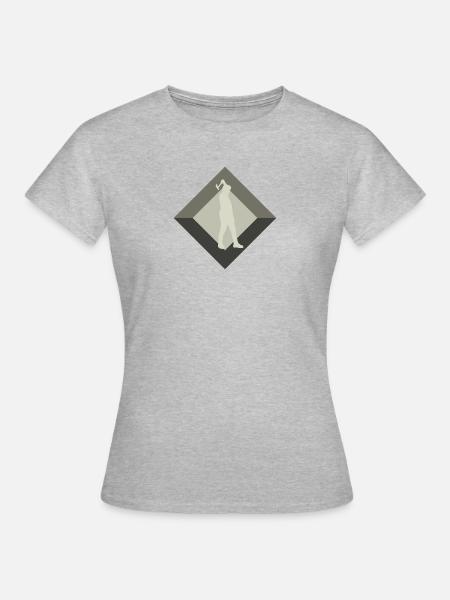 Axtwerfen Axtwerfen Doppelaxt - Frauen T-Shirt - Grau meliert