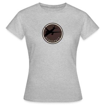Flieger Fliegen Flieger - Frauen T-Shirt - Grau meliert - Vorne - AI Model Female 172 dark (172cm)