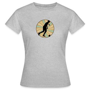 Joueur de futsal, sport de balle - T-shirt Femme - gris chiné - Devant - AI Model Female 172 dark (172cm)