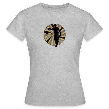 Disc Golf Player Disc Golf Disc - Women's T-Shirt - heather grey - Front - AI Model Female 172 dark (172cm)