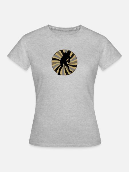 Discgolf Sportart - Frauen T-Shirt - Grau meliert