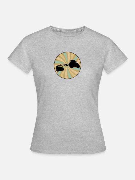 Bauer Hof - Frauen T-Shirt - Grau meliert