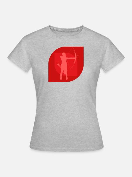 Bogen Langbogen Armbrust - Frauen T-Shirt - Grau meliert
