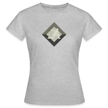 Pichet de lancer de cricket - T-shirt Femme - gris chiné - Devant - AI Model Female 172 dark (172cm)