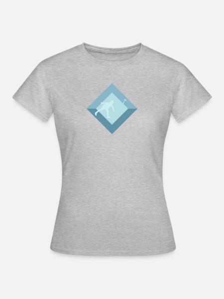 Axtwerfen Doppelaxt Axtwerfen - Frauen T-Shirt - Grau meliert