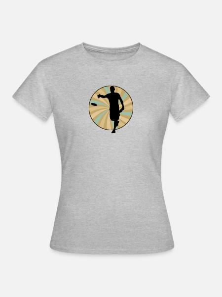 Sportart Disc - Frauen T-Shirt - Grau meliert
