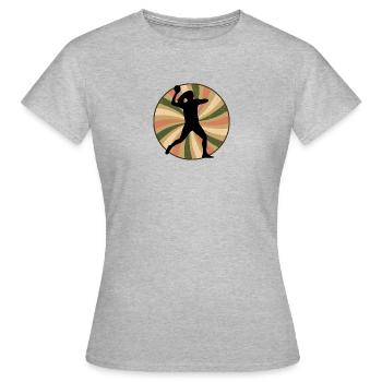 Équipe Dodgeball Équipe - T-shirt Femme - gris chiné - Devant - AI Model Female 172 dark (172cm)