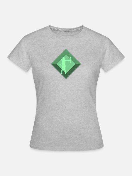 Bogen Armbrust Bogen - Frauen T-Shirt - Grau meliert