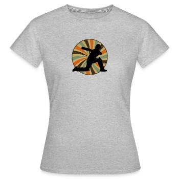 Joueur de cricket Cricket Cricket - T-shirt Femme - gris chiné - Devant - AI Model Female 172 dark (172cm)