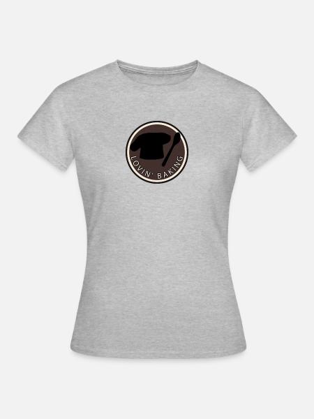 Kuchen Backwaren Baking - Frauen T-Shirt - Grau meliert