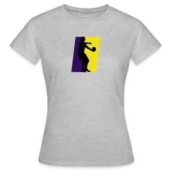 Équipe de ballon-chasseur de sports de balle - T-shirt Femme - gris chiné - Devant - AI Model Female 172 dark (172cm)