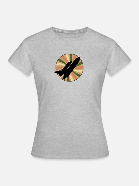 Luftfahrt Aerospace Flieger - Frauen T-Shirt - Grau meliert