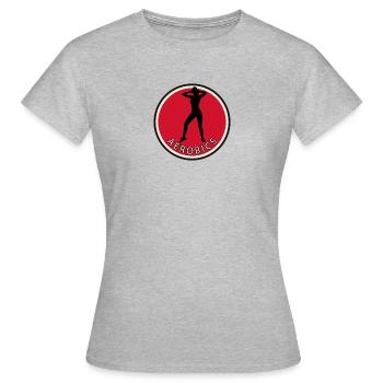 Exercice aérobique - T-shirt Femme - gris chiné - Devant - AI Model Female 172 dark (172cm)