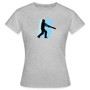 Cricket Cricket Sport - Frauen T-Shirt - Grau meliert - Vorne - AI Model Female 172 dark (172cm)