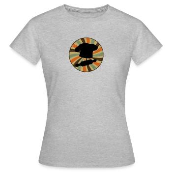 Boulanger au four - T-shirt Femme - gris chiné - Devant - AI Model Female 172 dark (172cm)